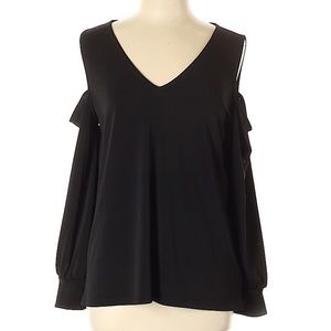 L Express Cold Shoulder Long Sleeve Shirt